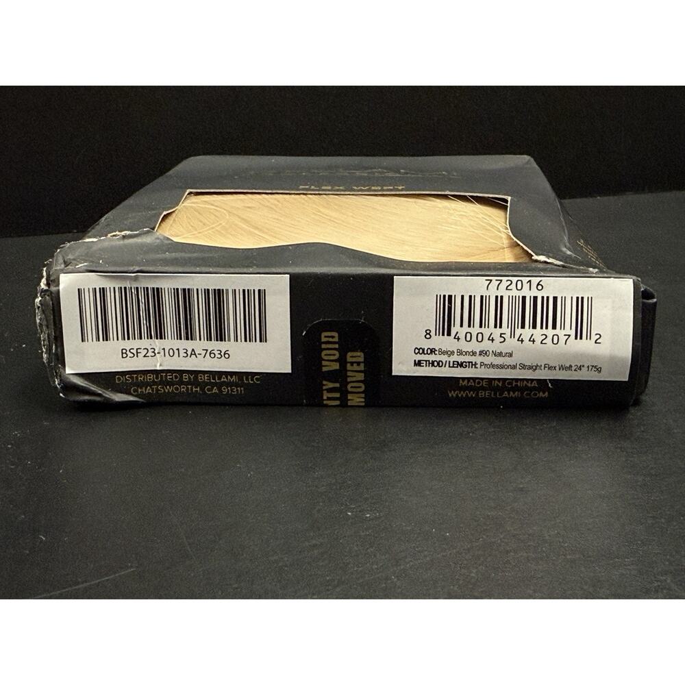 Bellami Flex Weft 24” Beige Blonde #90 Remy Hair Extensions 175g Brand New! - Picture 4 of 8